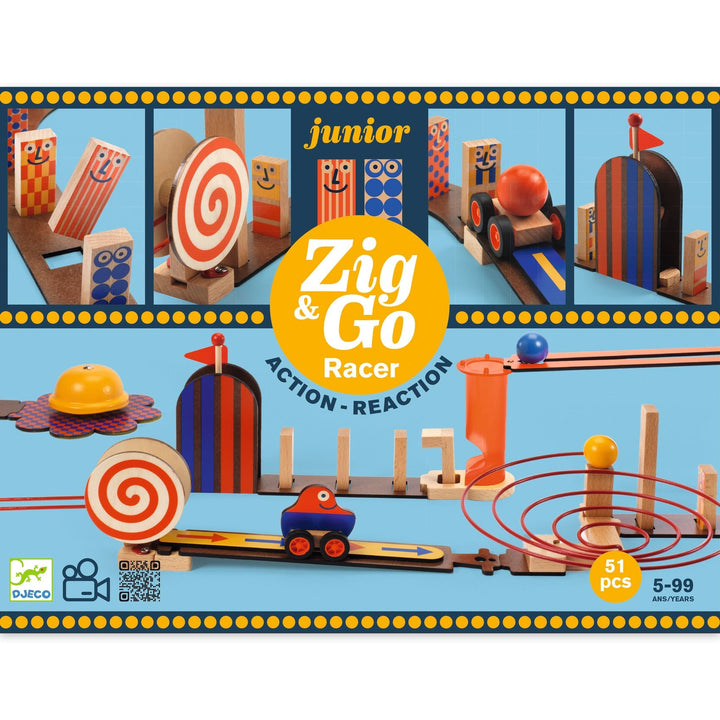 Djeco | Zig &amp; Go Junior | Racer | 51 delig | 5 - 99 jaar - Kleine Eland