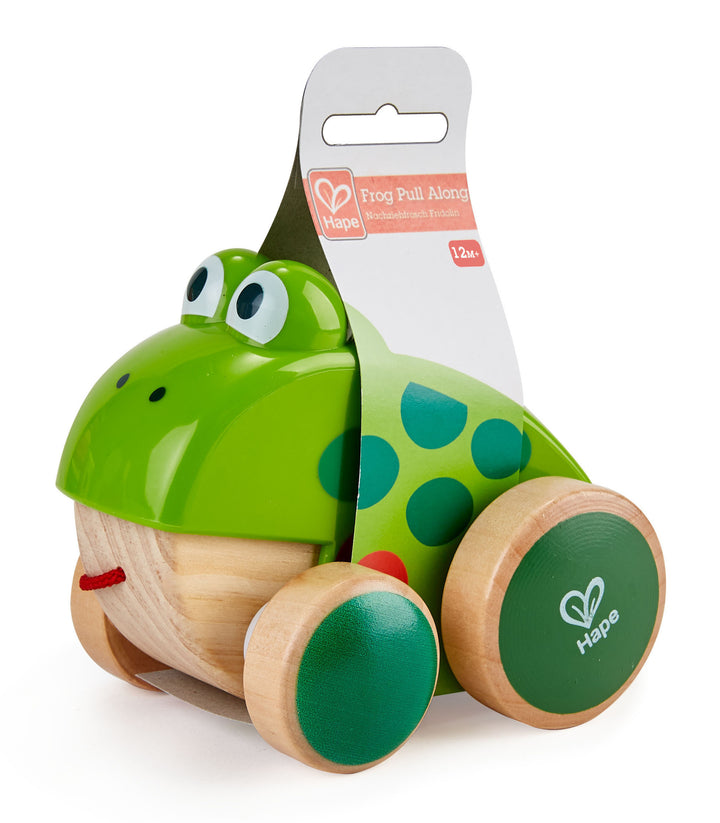 Hape | Pull Along Frog | 12 cm | 1+