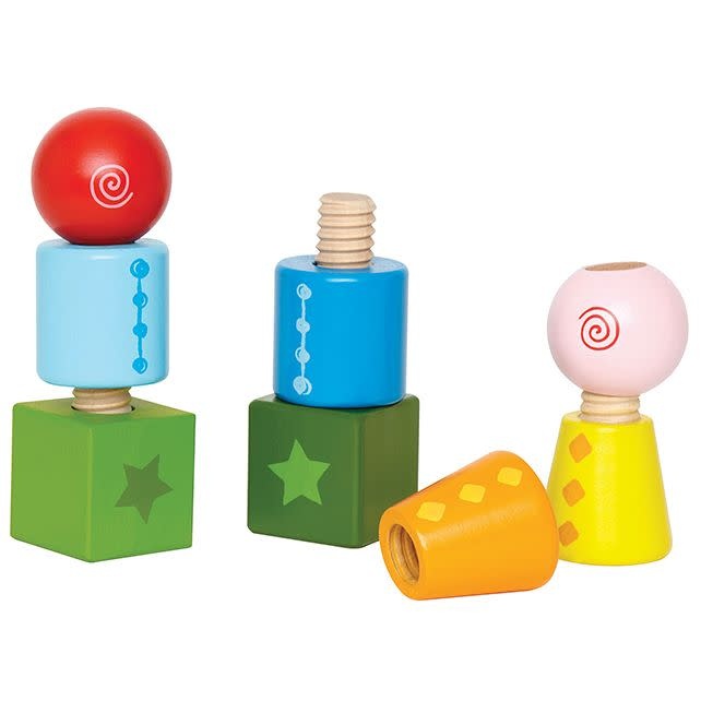 Hape Twist &amp; Turnables – einzelne und gestapelte Teile