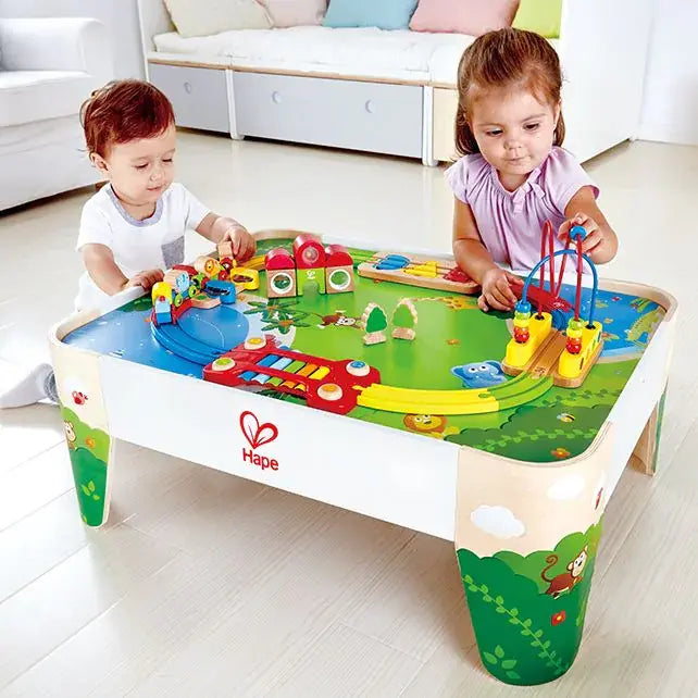 Hape | Railway | Railway Play Table | Treintafel zonder Attributen | 79 x 59 x 30 cm | 3+