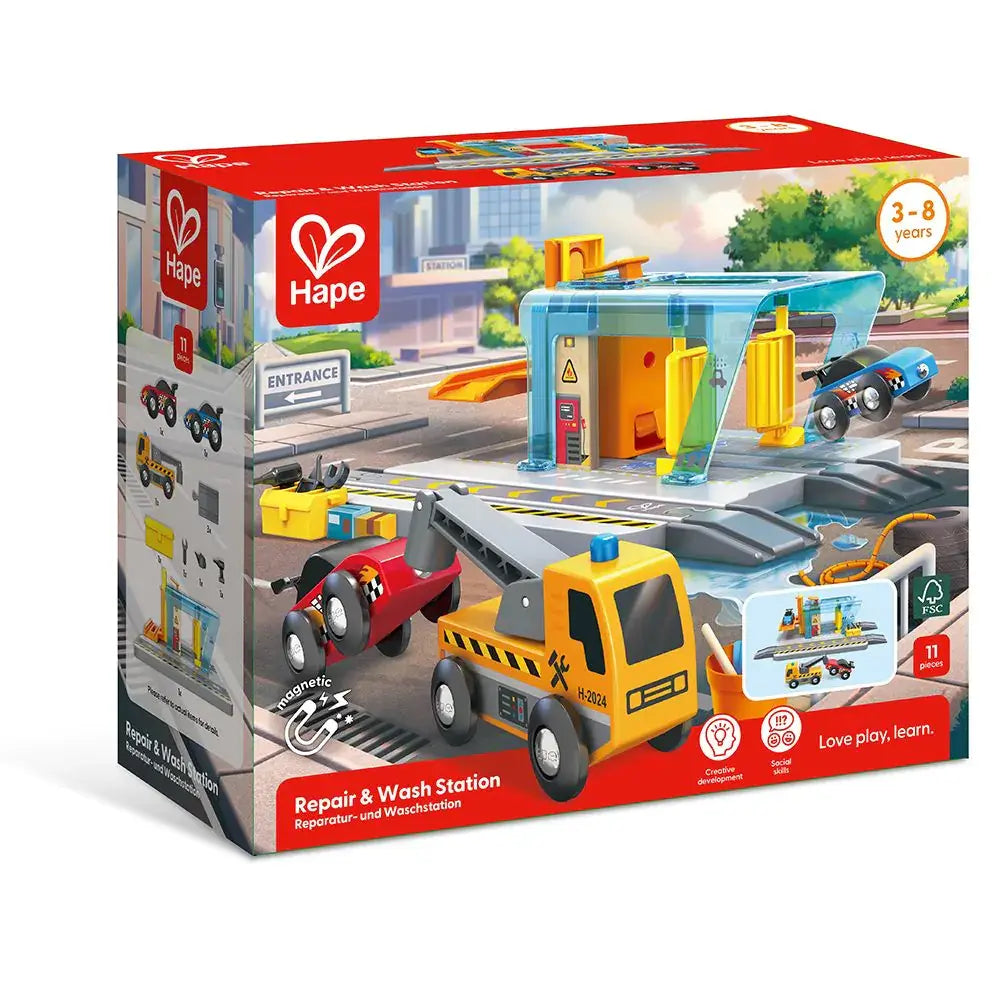 Hape | Railway | Repair & Wash Station | 3+
