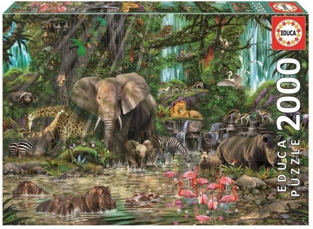 Educa | Puzzle | Afrikaanse Jungle | 2000 stukjes - Kleine Eland