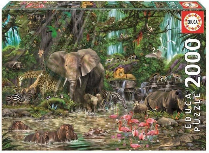 Educa | Puzzle | Afrikaanse Jungle | 2000 stukjes - Kleine Eland