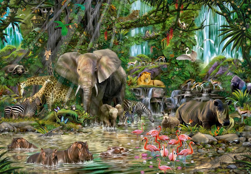 Educa | Puzzle | Afrikaanse Jungle | 2000 stukjes - Kleine Eland