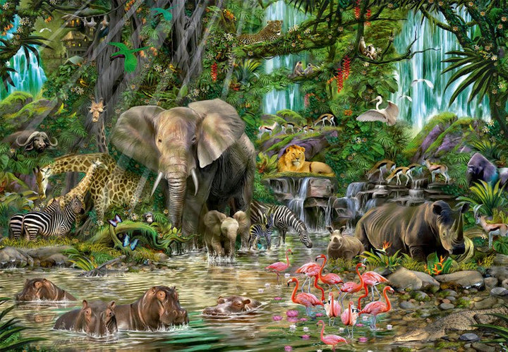 Educa | Puzzle | Afrikaanse Jungle | 2000 stukjes - Kleine Eland