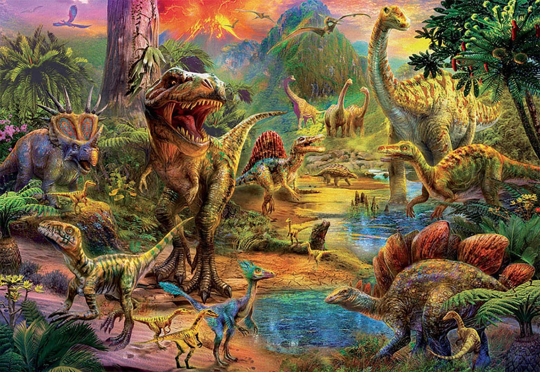 Educa | Puzzle | Land of dinosaurs | 68 x 48 cm | 1000 stukjes - Kleine Eland