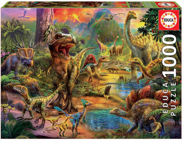 Educa | Puzzle | Land of dinosaurs | 68 x 48 cm | 1000 stukjes - Kleine Eland