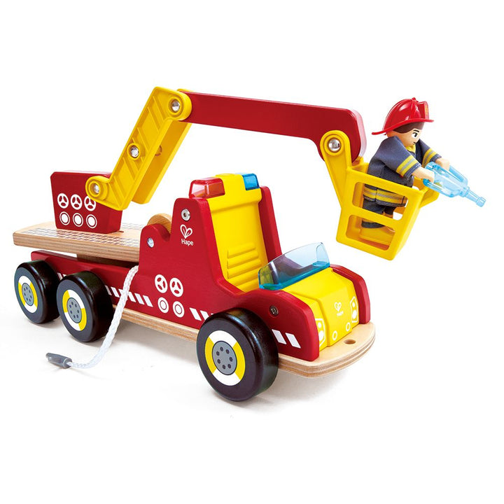 Hape Siren &amp; Lights Fire Truck – vue de trois quarts