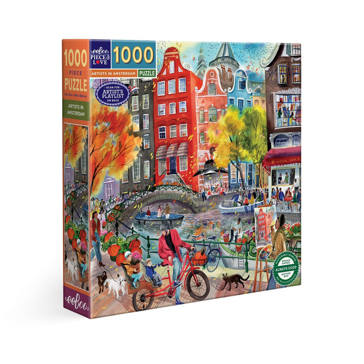 eeBoo Artists in Amsterdam puzzel 1000 stukjes