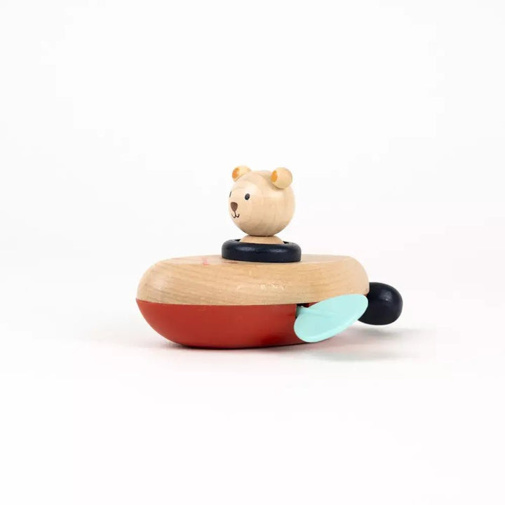 Egmont Toys houten opwindbaar badspeeltje beer – 13 cm – 2+ - Kleine Eland