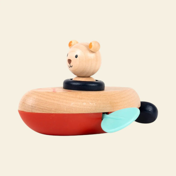 Egmont Toys Houten Opwindbaar Badspeeltje Beer 13 cm - Kleine Eland