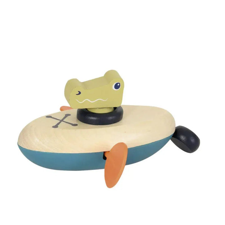 Egmont Toys houten opwindbaar badspeeltje krokodil – 13 cm – 2+ - Kleine Eland
