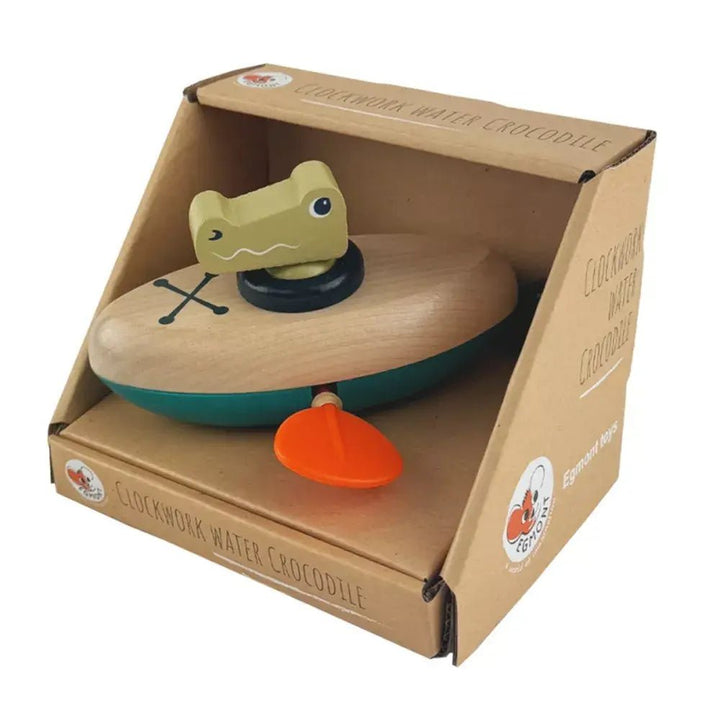 Egmont Toys houten opwindbaar badspeeltje krokodil – 13 cm – 2+ - Kleine Eland