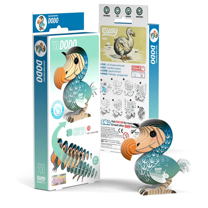 Eugy | 3D Cardboard Model Kit | Bird Life | Dodo | 6+ - Kleine Eland