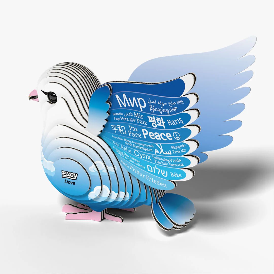 Eugy | 3D Cardboard Model Kit | Bird Life | Duif | 30 stukjes | 6+ - Kleine Eland