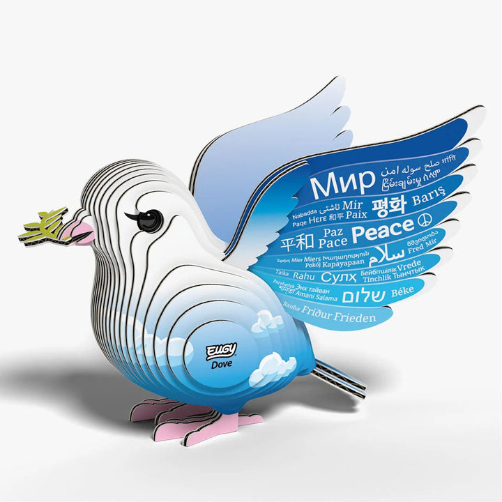 Eugy | 3D Cardboard Model Kit | Bird Life | Duif | 30 stukjes | 6+ - Kleine Eland