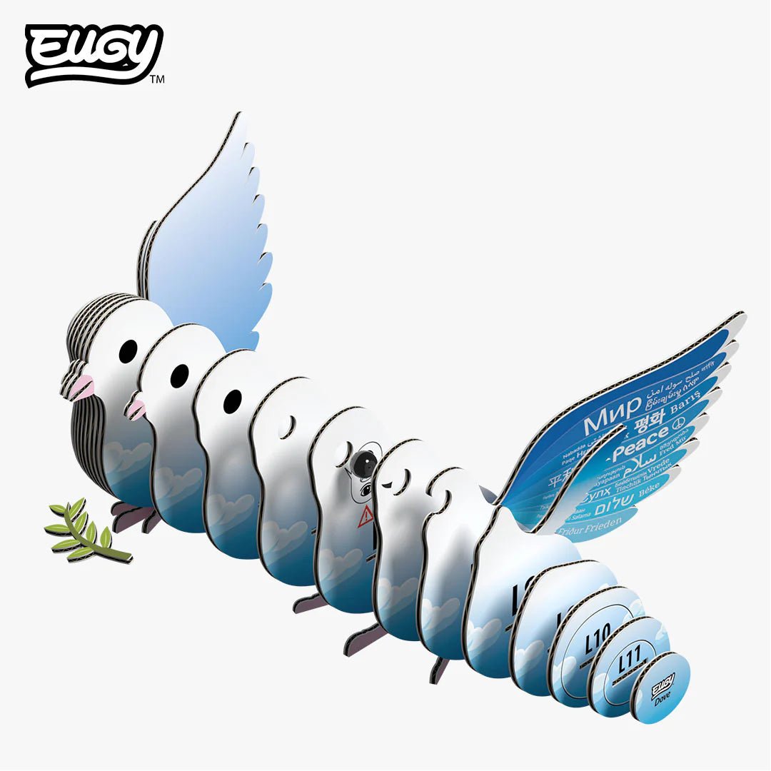 Eugy | 3D Cardboard Model Kit | Bird Life | Duif | 30 stukjes | 6+ - Kleine Eland
