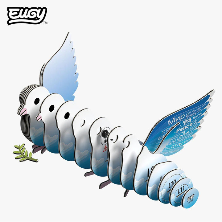 Eugy | 3D Cardboard Model Kit | Bird Life | Duif | 30 stukjes | 6+ - Kleine Eland