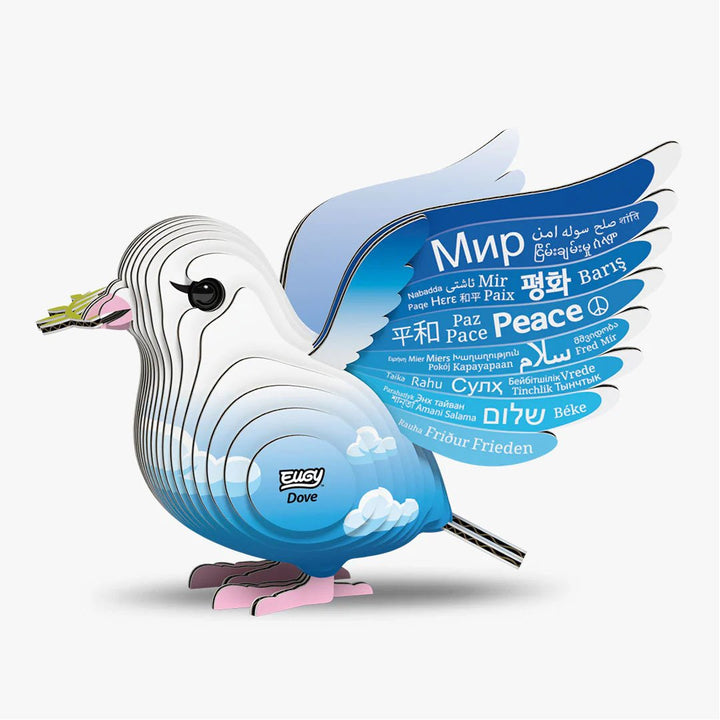 Eugy | 3D Cardboard Model Kit | Bird Life | Duif | 30 stukjes | 6+ - Kleine Eland