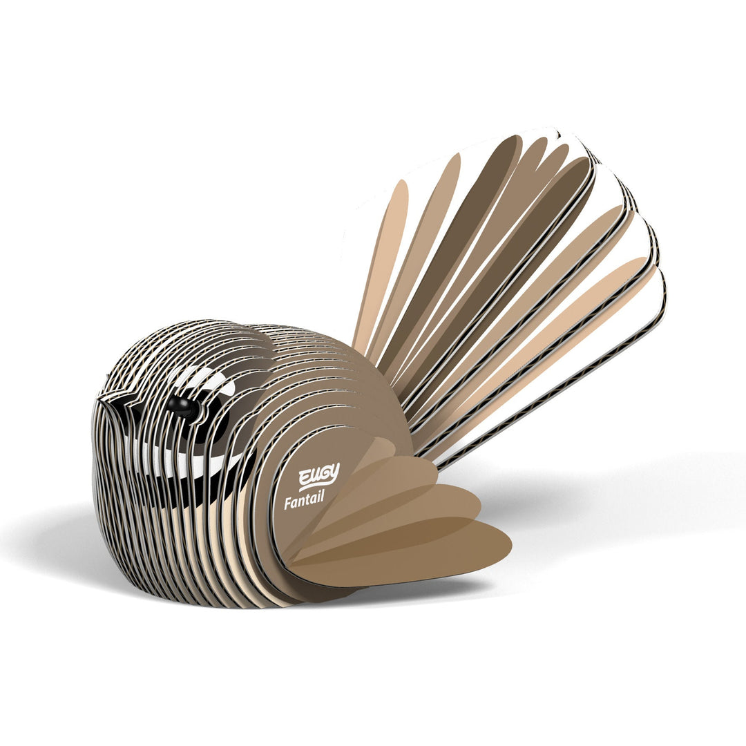 Eugy | 3D Cardboard Model Kit | Bird Life | Fantail | 6+ - Kleine Eland