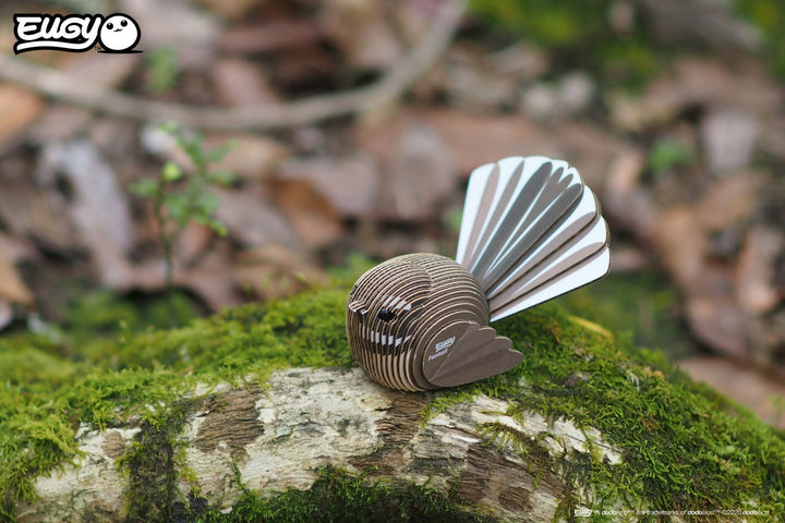Eugy | 3D Cardboard Model Kit | Bird Life | Fantail | 6+ - Kleine Eland