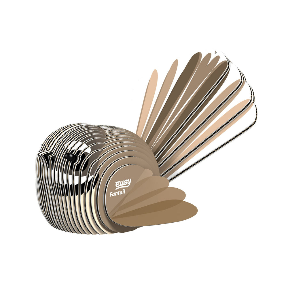 Eugy | 3D Cardboard Model Kit | Bird Life | Fantail | 6+ - Kleine Eland
