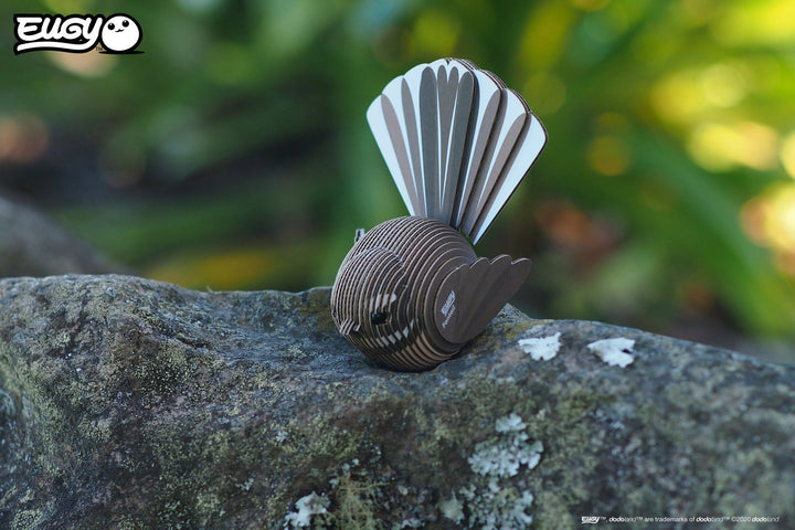 Eugy | 3D Cardboard Model Kit | Bird Life | Fantail | 6+ - Kleine Eland