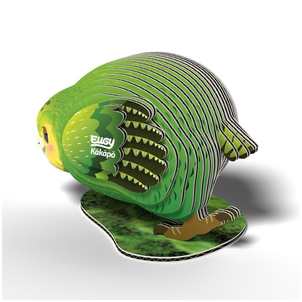 Eugy | 3D Cardboard Model Kit | Bird Life | Kakapo | 6+ - Kleine Eland