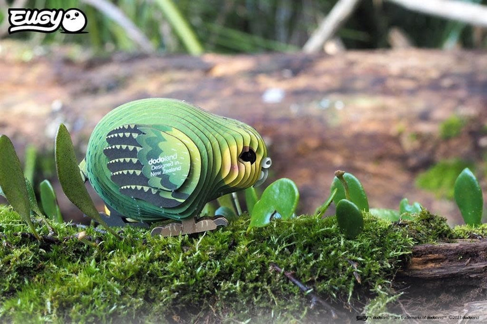 Eugy | 3D Cardboard Model Kit | Bird Life | Kakapo | 6+ - Kleine Eland