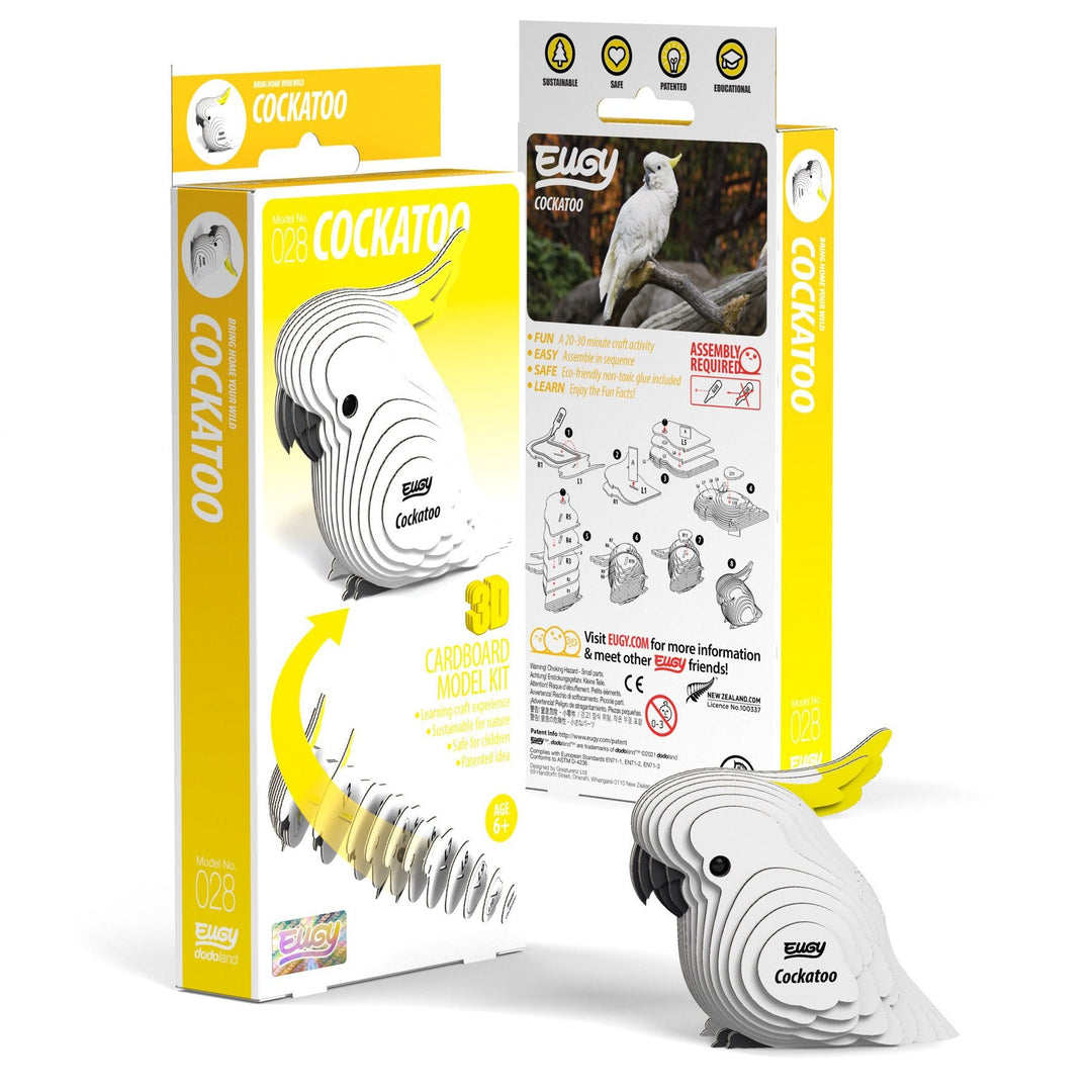 Eugy | 3D Cardboard Model Kit | Bird Life | Kaketoe | 6+ - Kleine Eland