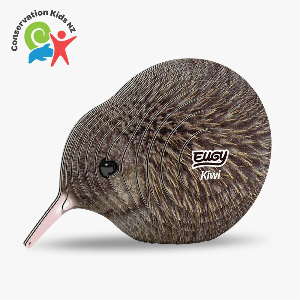 Eugy | 3D Cardboard Model Kit | Bird Life | Kiwi | 27 stukjes | 6+ - Kleine Eland