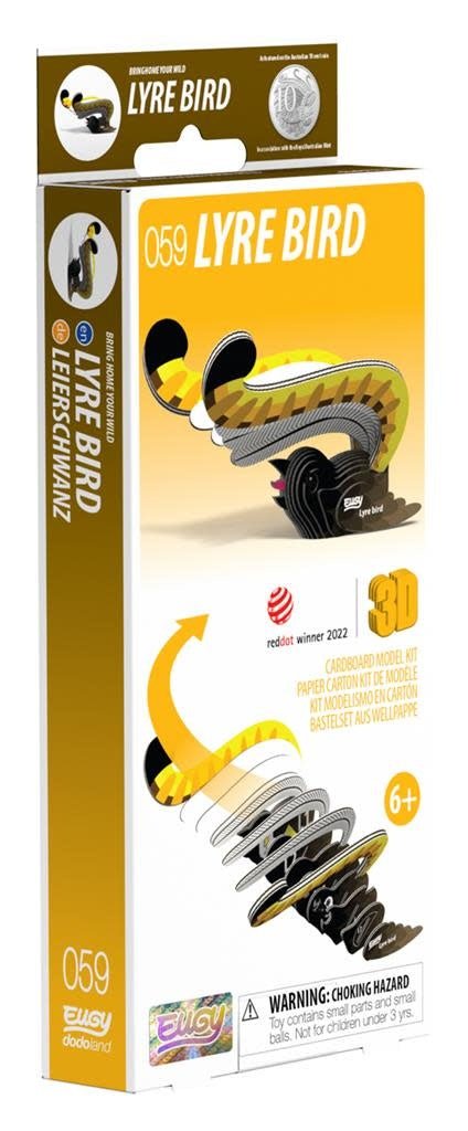 Eugy | 3D Cardboard Model Kit | Bird Life | Lyre Bird - Liervogel | 6+ - Kleine Eland