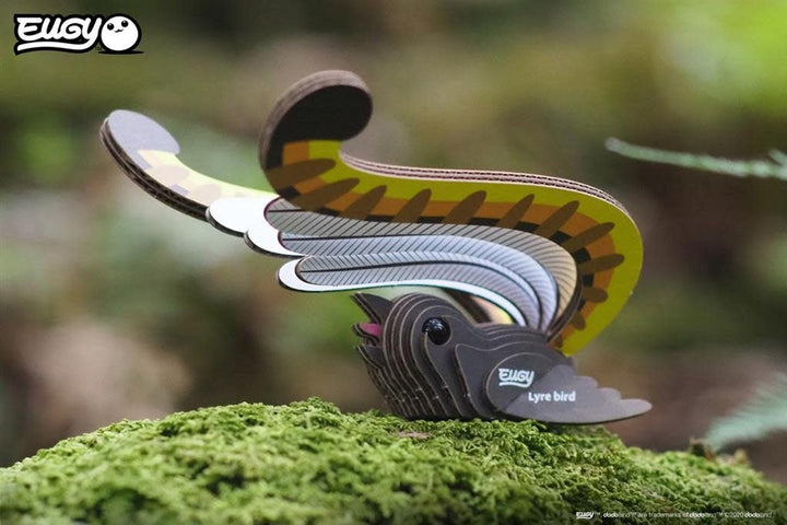 Eugy | 3D Cardboard Model Kit | Bird Life | Lyre Bird - Liervogel | 6+ - Kleine Eland