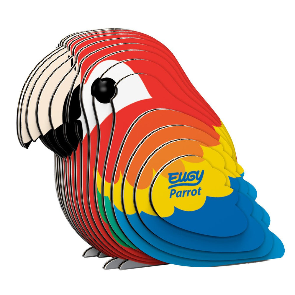 Eugy | 3D Cardboard Model Kit | Bird Life | Papegaai | 6+ - Kleine Eland