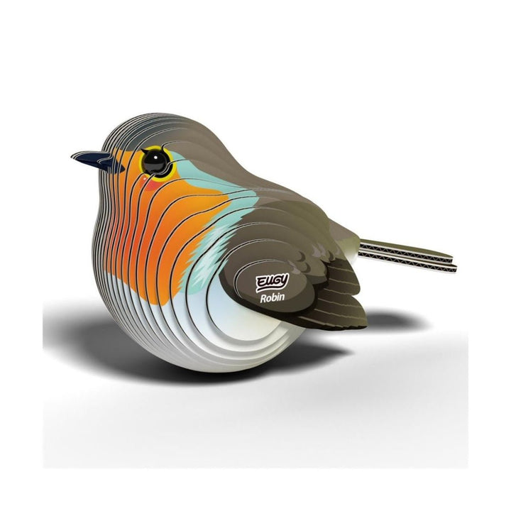 Eugy | 3D Cardboard Model Kit | Bird Life | Roodborst | 6+ - Kleine Eland