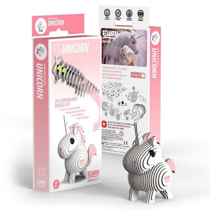 Eugy | 3D Cardboard Model Kit | Fantasy | Eenhoorn | 6+ - Kleine Eland