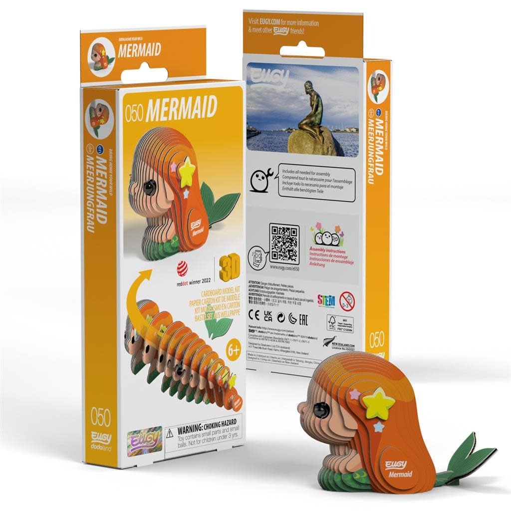 Eugy | 3D Cardboard Model Kit | Fantasy | Zeemeermin | 6+ - Kleine Eland