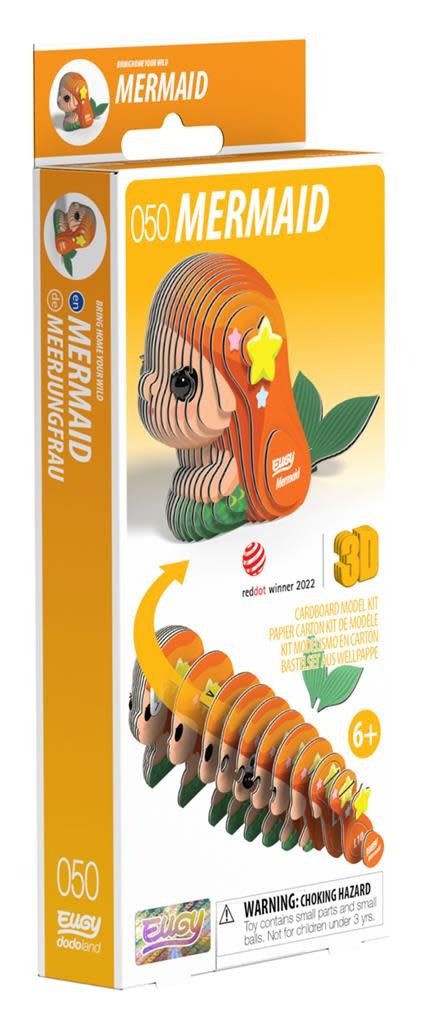Eugy | 3D Cardboard Model Kit | Fantasy | Zeemeermin | 6+ - Kleine Eland
