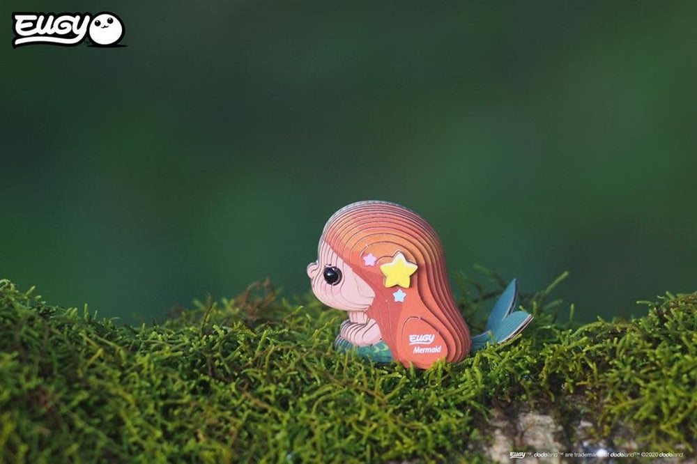 Eugy | 3D Cardboard Model Kit | Fantasy | Zeemeermin | 6+ - Kleine Eland