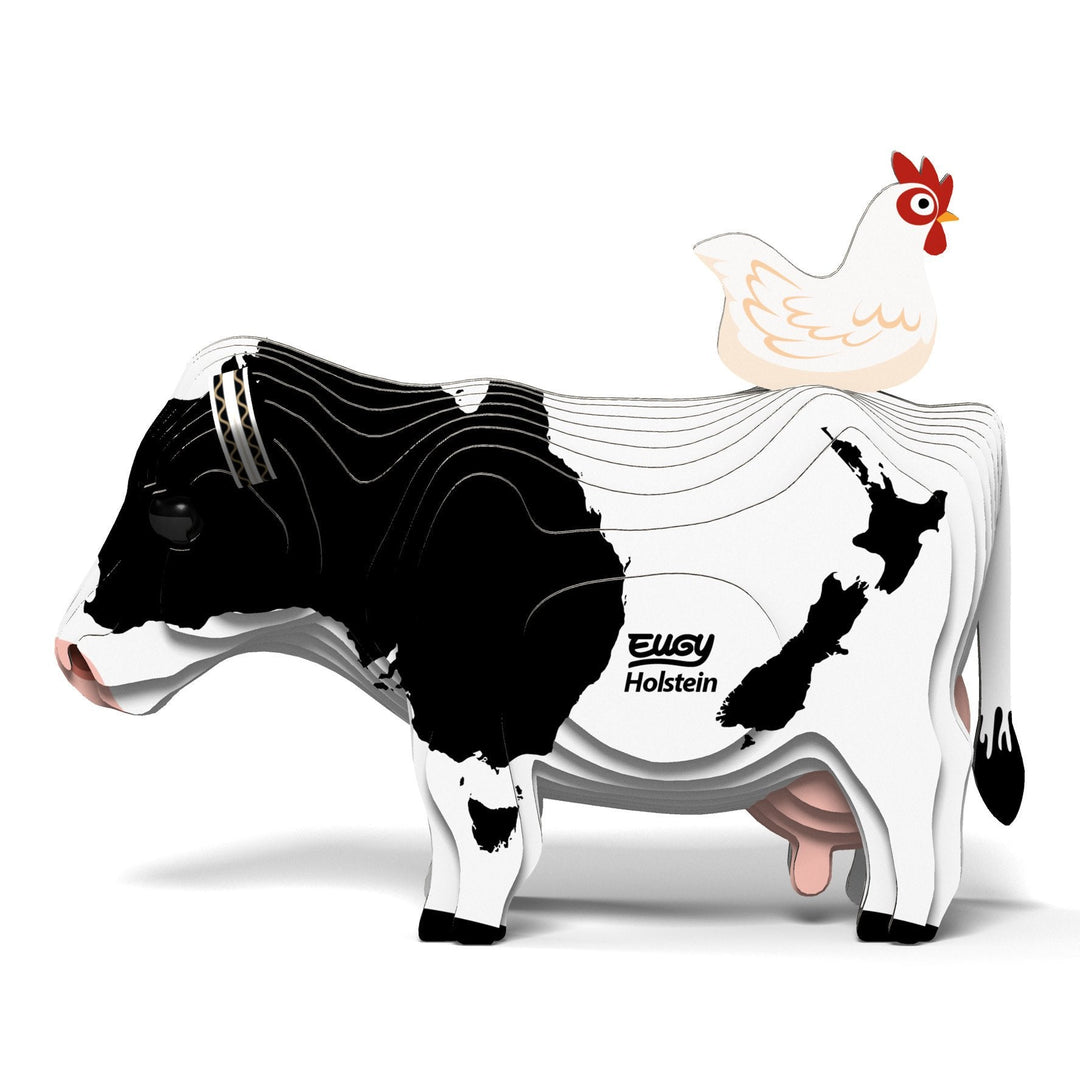Eugy | 3D Cardboard Model Kit | Farm Life | Holstein Koe | 6+ - Kleine Eland