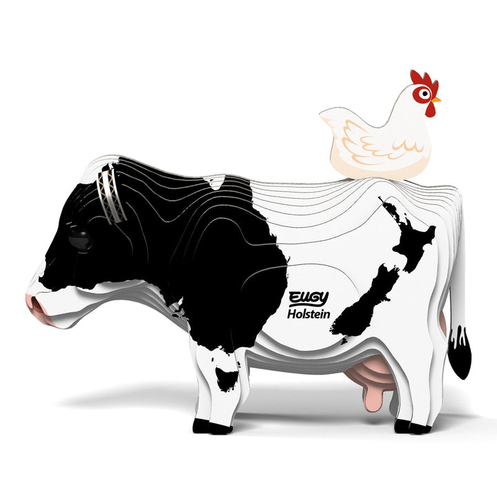 Eugy | 3D Cardboard Model Kit | Farm Life | Holstein Koe | 6+ - Kleine Eland