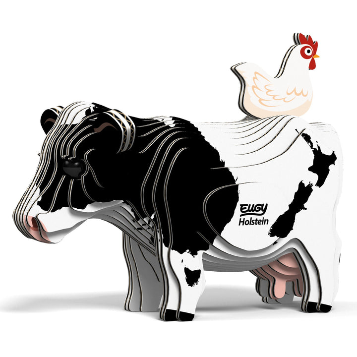 Eugy | 3D Cardboard Model Kit | Farm Life | Holstein Koe | 6+ - Kleine Eland