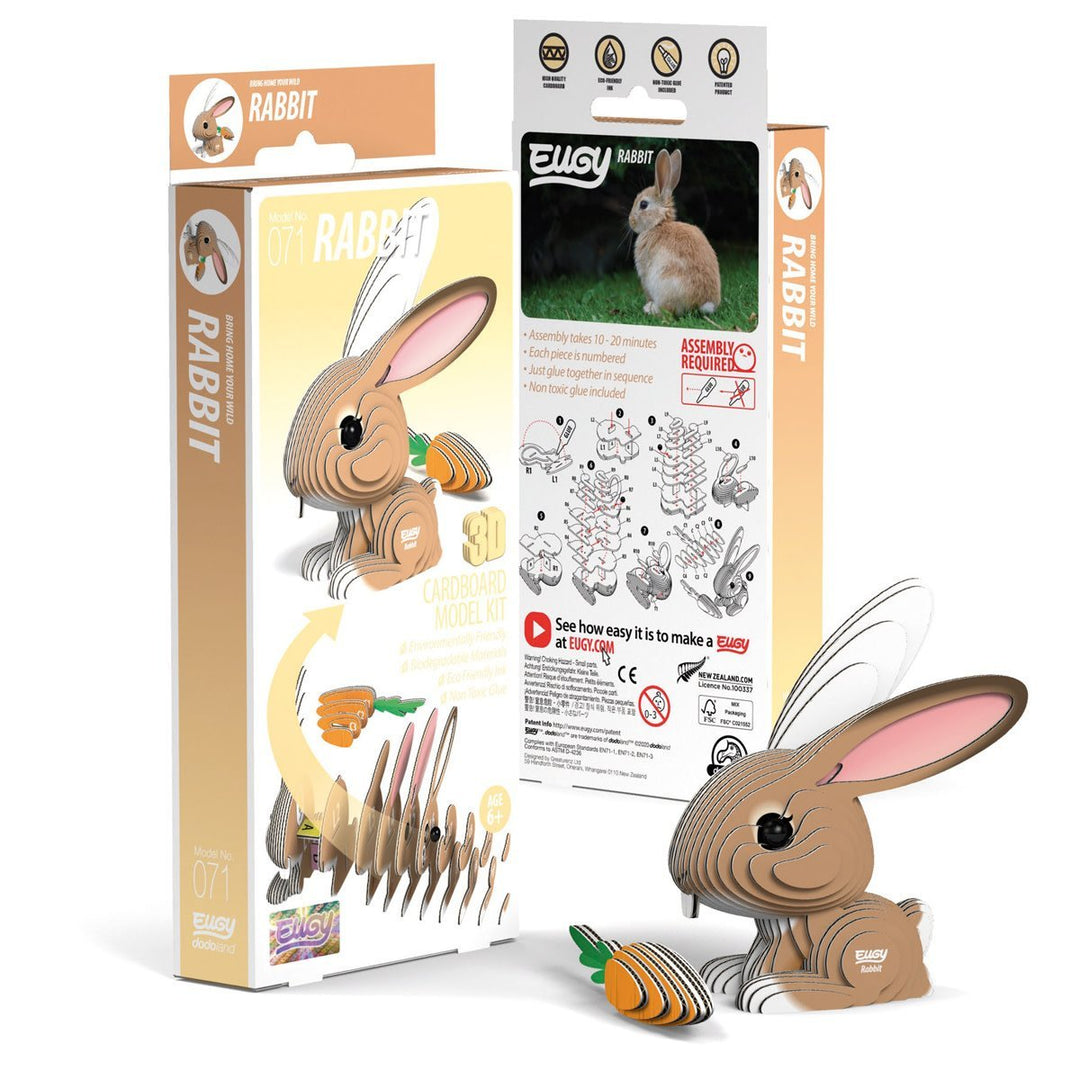 Eugy | 3D Cardboard Model Kit | Farm Life | Konijn | 6+ - Kleine Eland