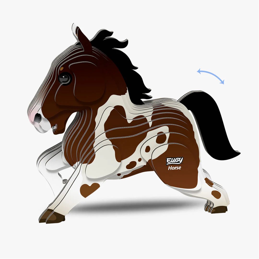 Eugy | 3D Cardboard Model Kit | Farm Life | Paard | 34 stukjes | 6+ - Kleine Eland