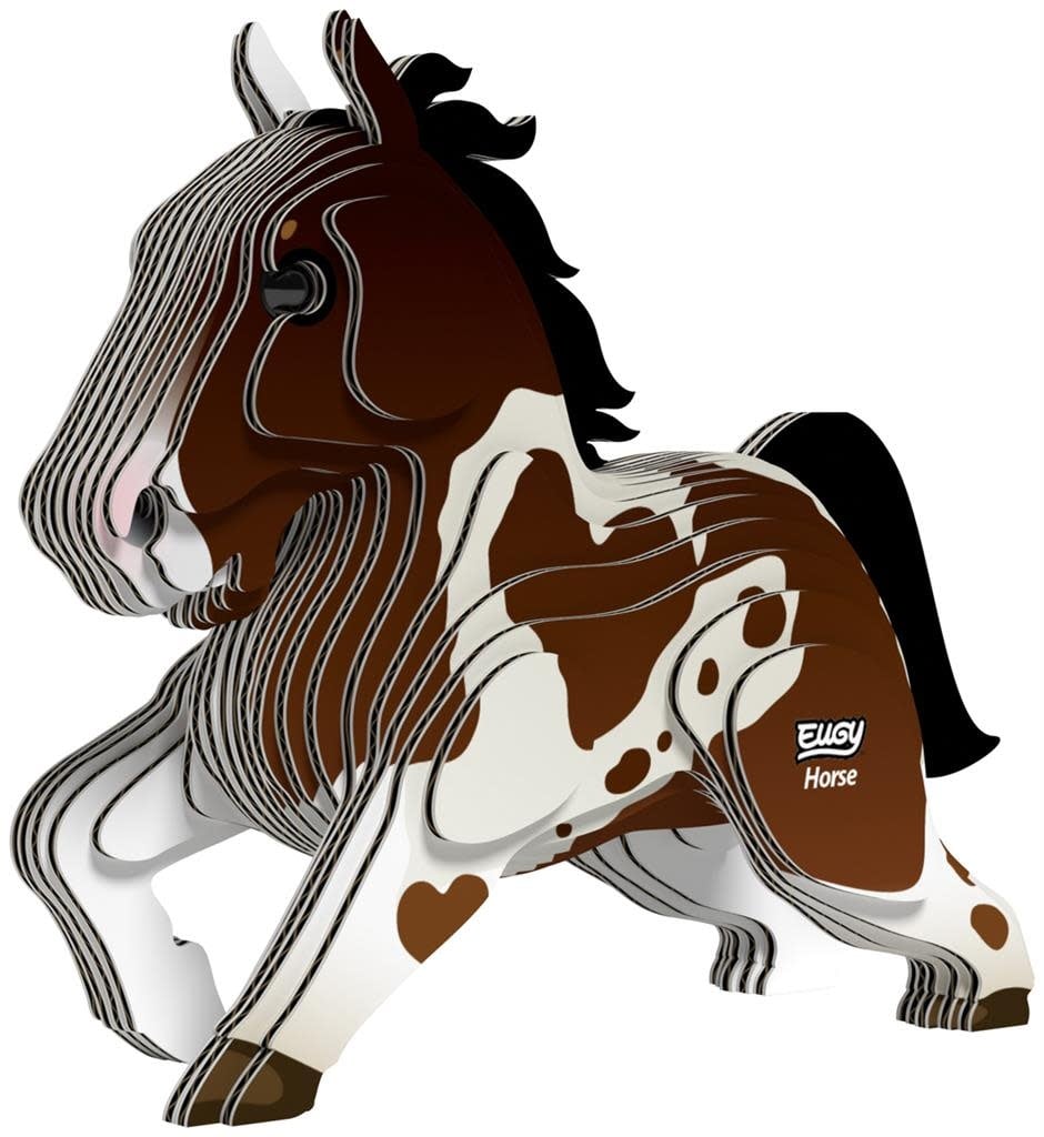 Eugy | 3D Cardboard Model Kit | Farm Life | Paard | 6+ - Kleine Eland
