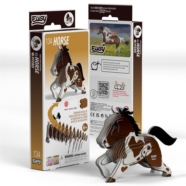 Eugy | 3D Cardboard Model Kit | Farm Life | Paard | 6+ - Kleine Eland