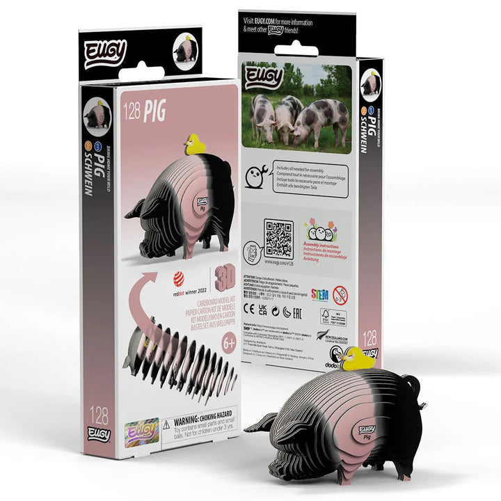 Eugy | 3D Cardboard Model Kit | Farm Life | Varken | 35 stukjes | 6+ - Kleine Eland