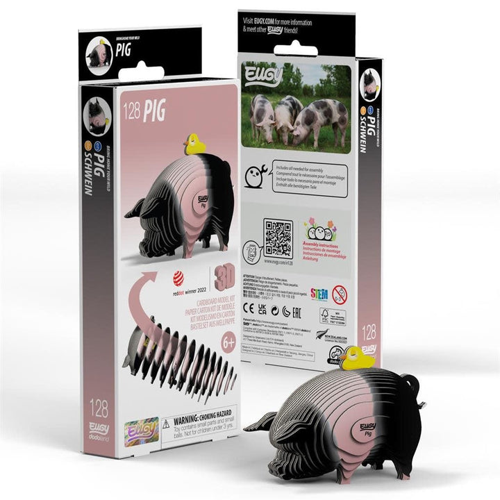 Eugy | 3D Cardboard Model Kit | Farm Life | Varken | 6+ - Kleine Eland