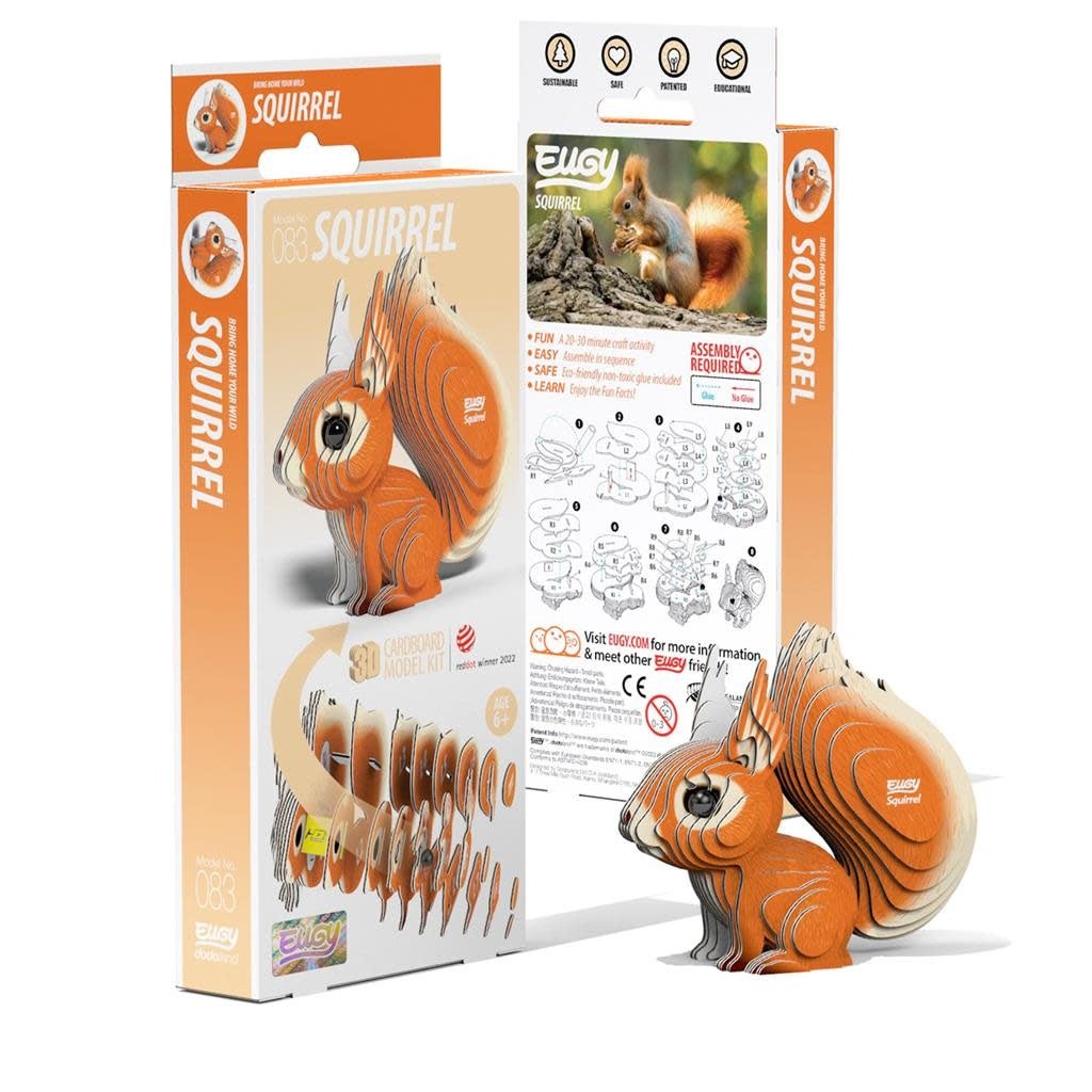 Eugy | 3D Cardboard Model Kit | Forest Life | Eekhoorn | 6+ - Kleine Eland