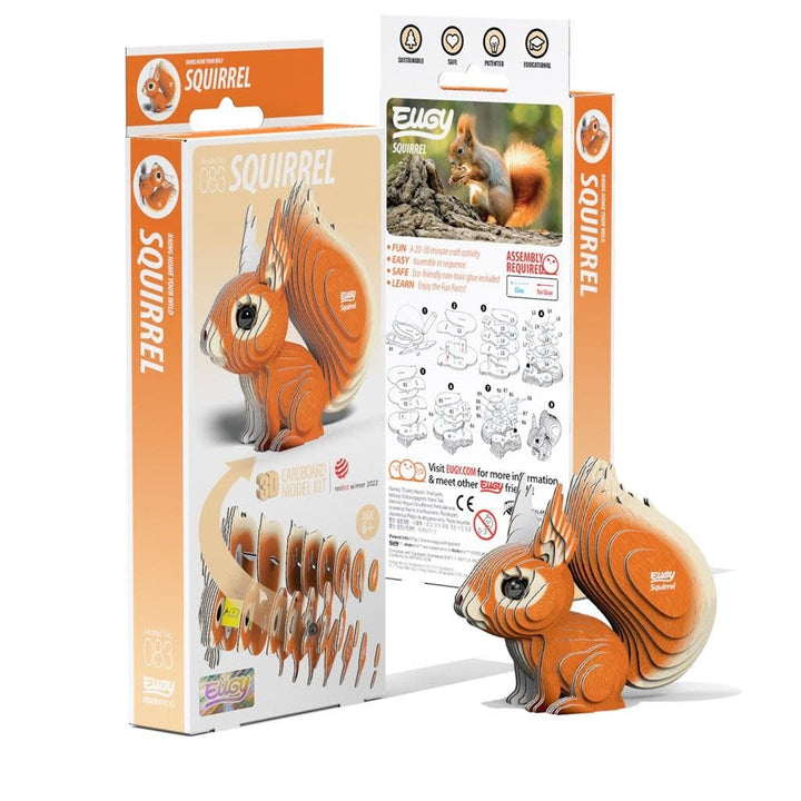 Eugy | 3D Cardboard Model Kit | Forest Life | Eekhoorn | 6+ - Kleine Eland